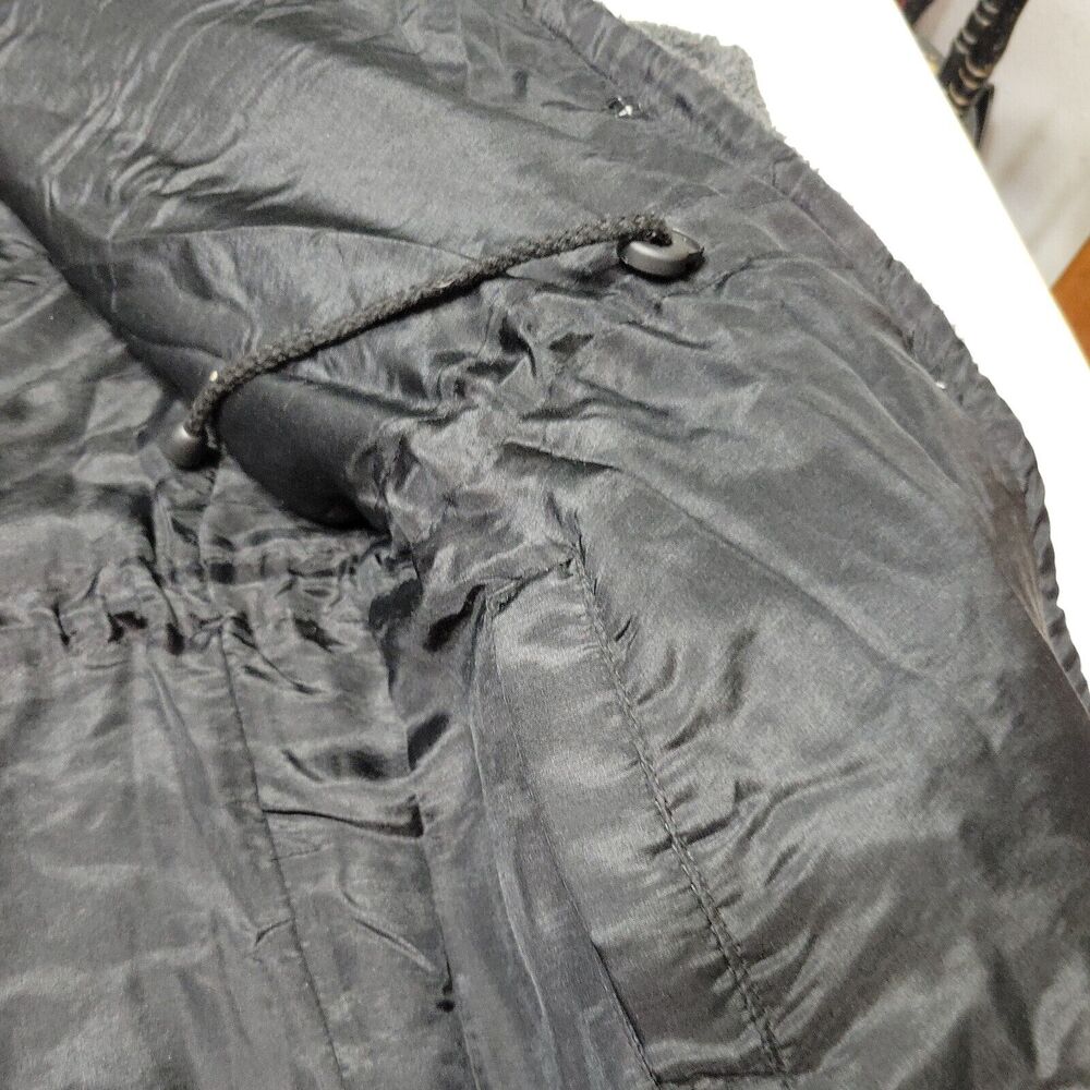 Outbrook Coat Women M Fleece Jacket Grey long Sleeve Button Patch Pockets Collar - Picture 7 of 14